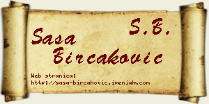 Saša Birčaković vizit kartica